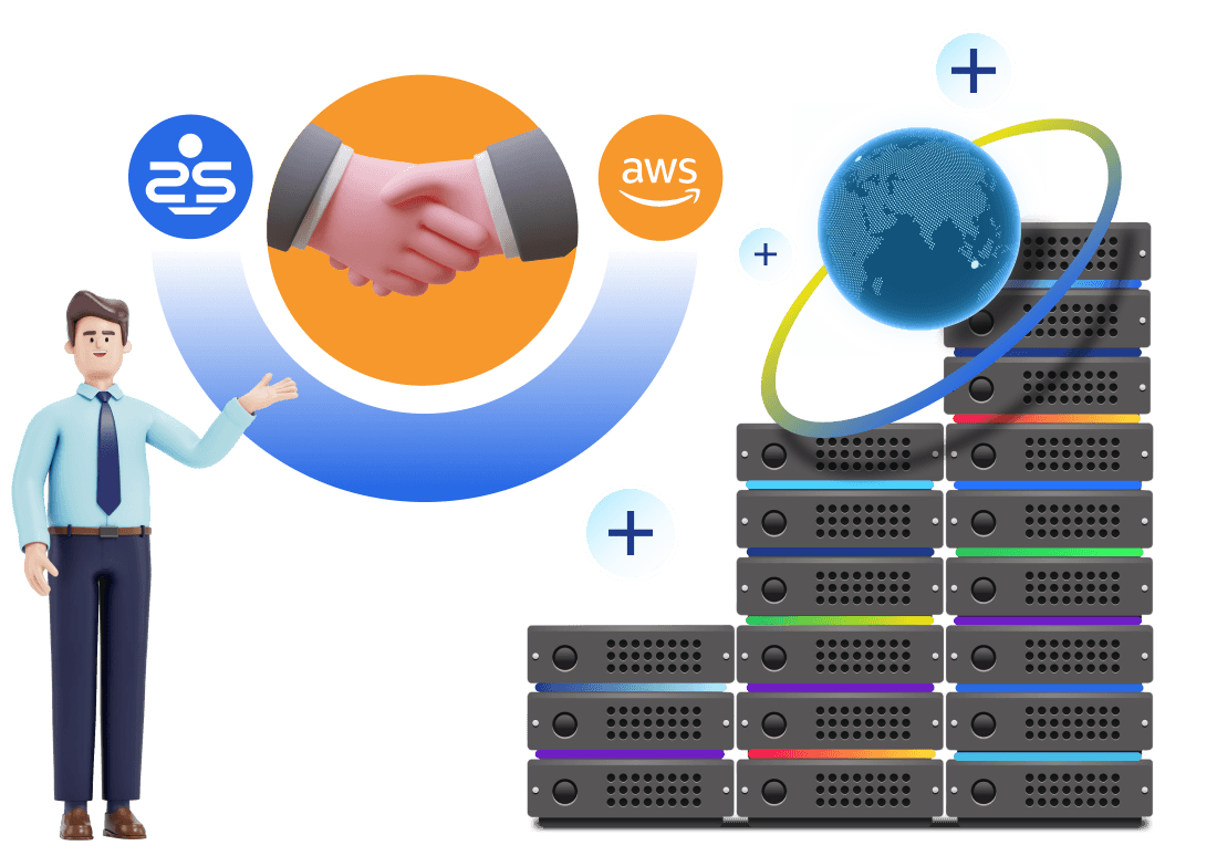 AWS cloud report hero illustration