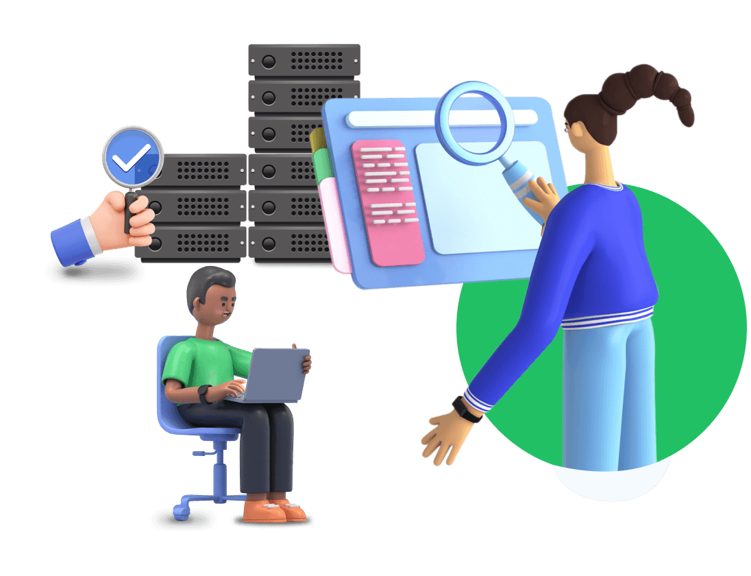 Hero illustration for server monitoring