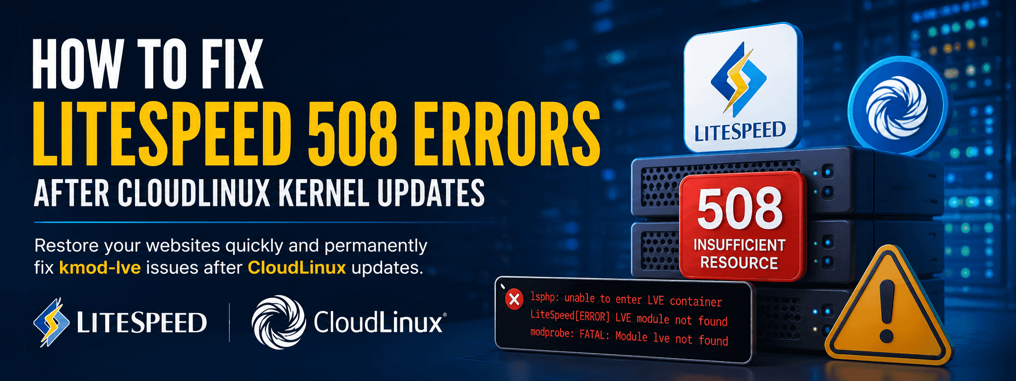 How to Fix LiteSpeed 508 Errors After CloudLinux Kernel Updates 