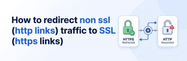 How to redirect non ssl (http links) traffic to SSL (https links)