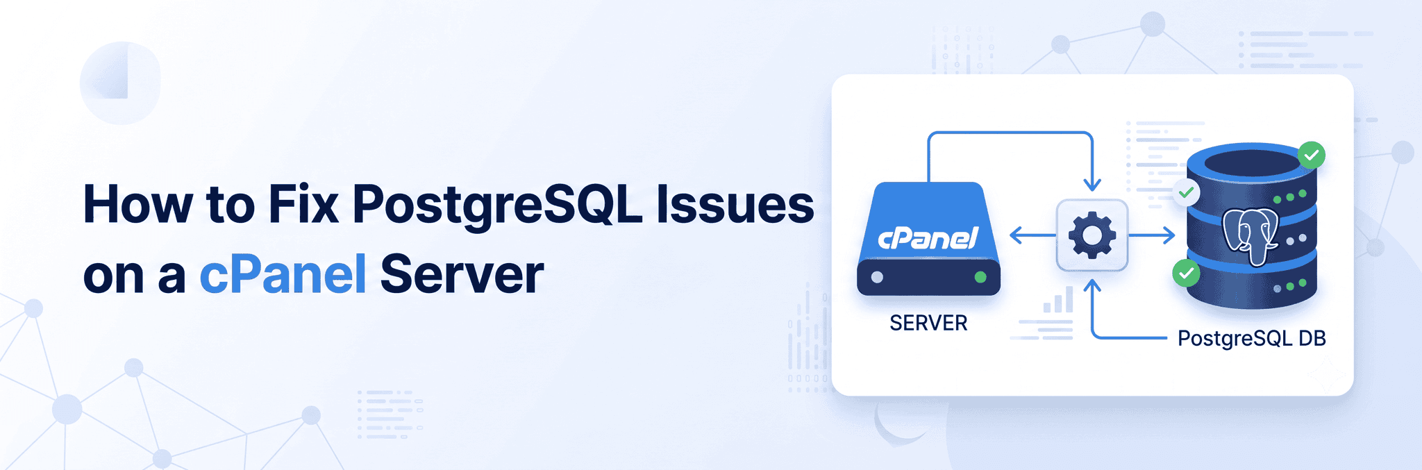 Postgresql issues with a cPanel server